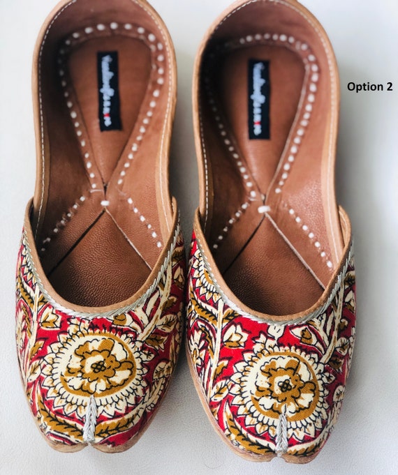US6 Punjabi Jutti for Women Women Handcrafted Ethnic Leather