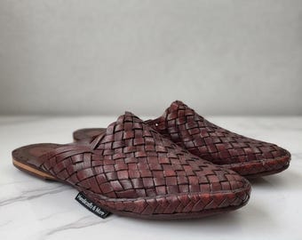 Soft Leather Kolhapuri Mules for Men – Handmade Indian Slip-On Shoes, Casual Ethnic Footwear