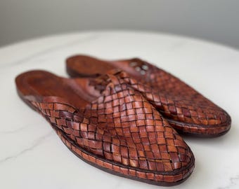 Handmade Dark Brown Leather Sandals for Men – Genuine Leather Summer Shoes, Ethnic Casual Footwear