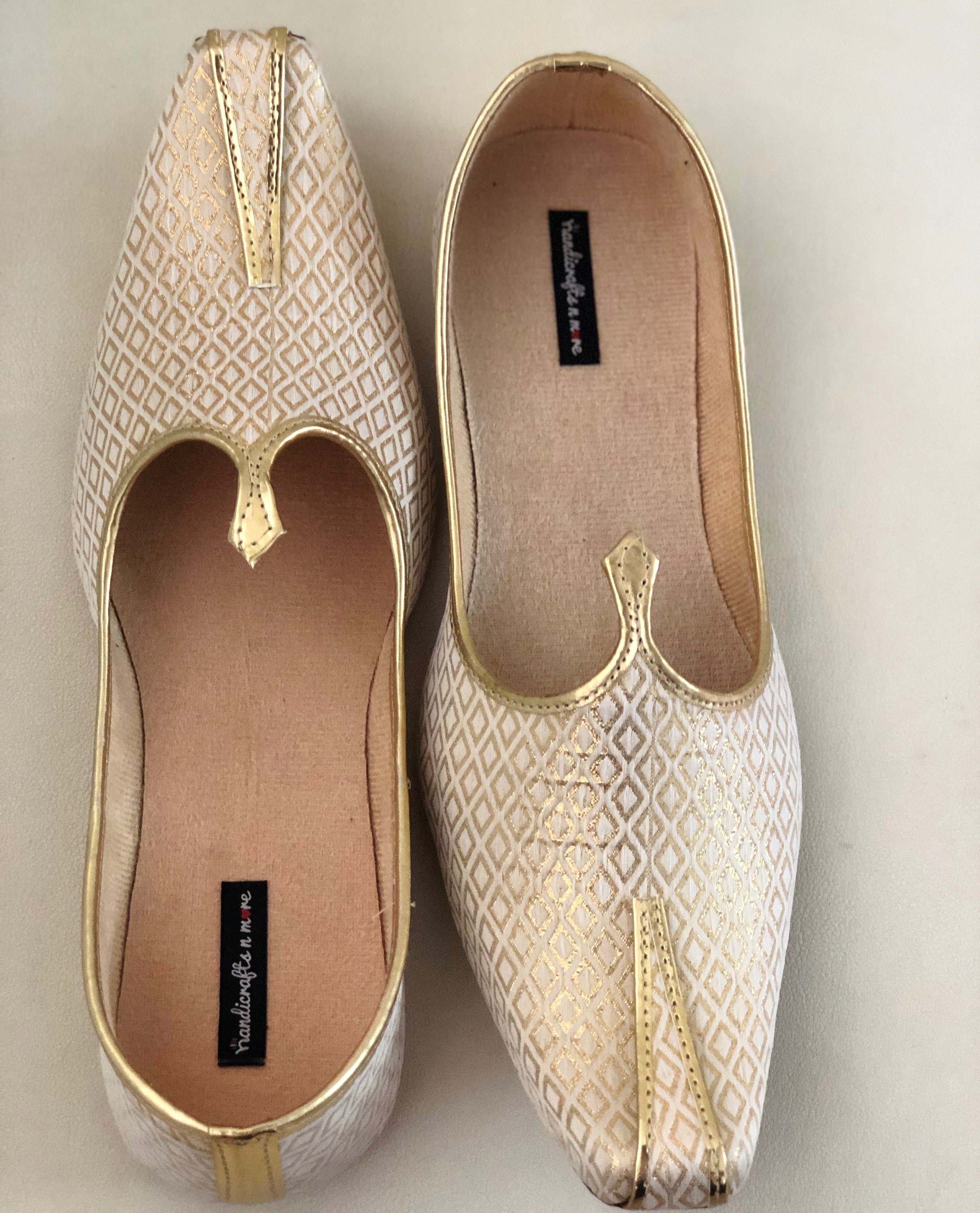 US 12.5 White and Gold Men Shoes Casual Shoes for Men Etsy