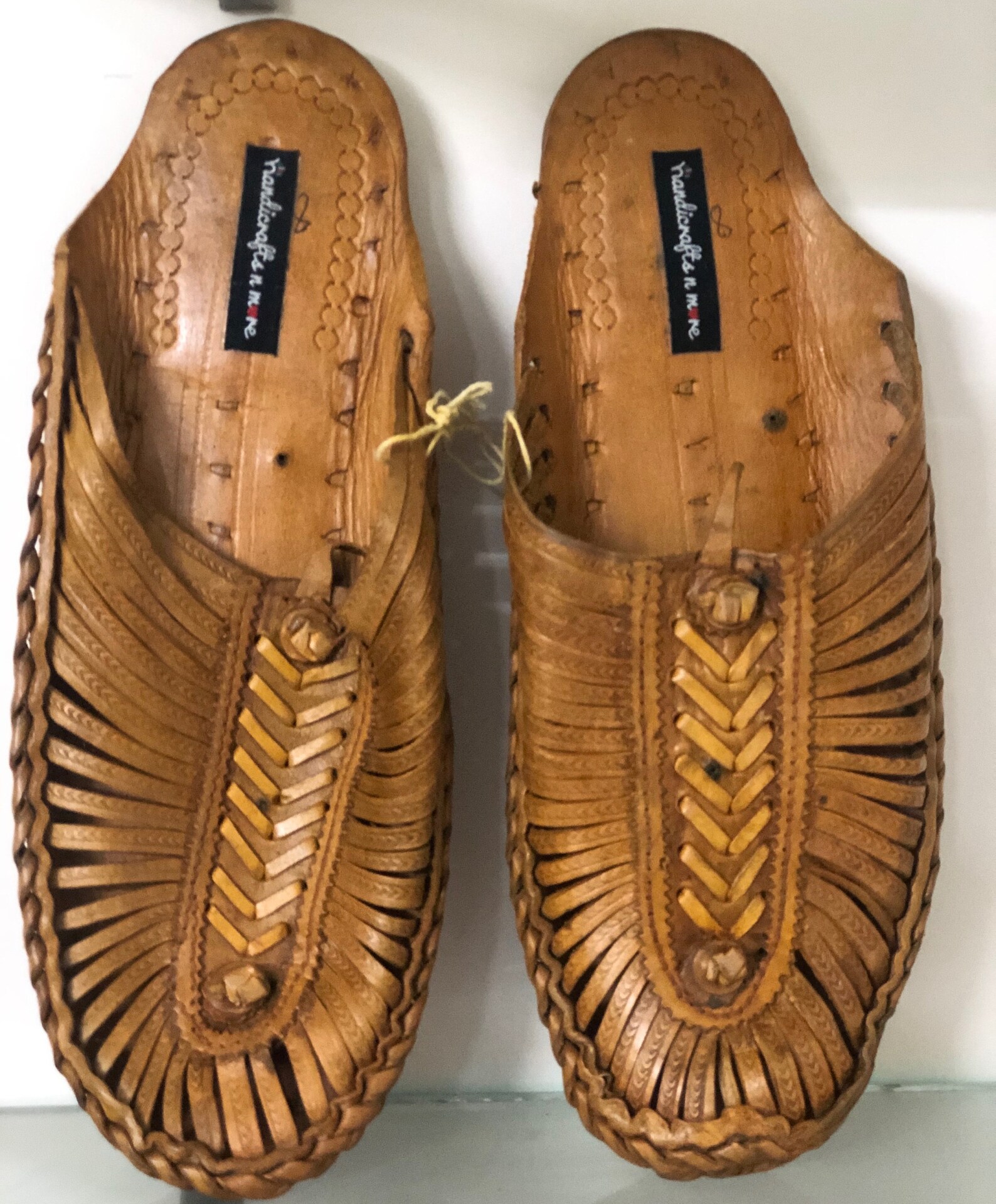 mens brown leather mules