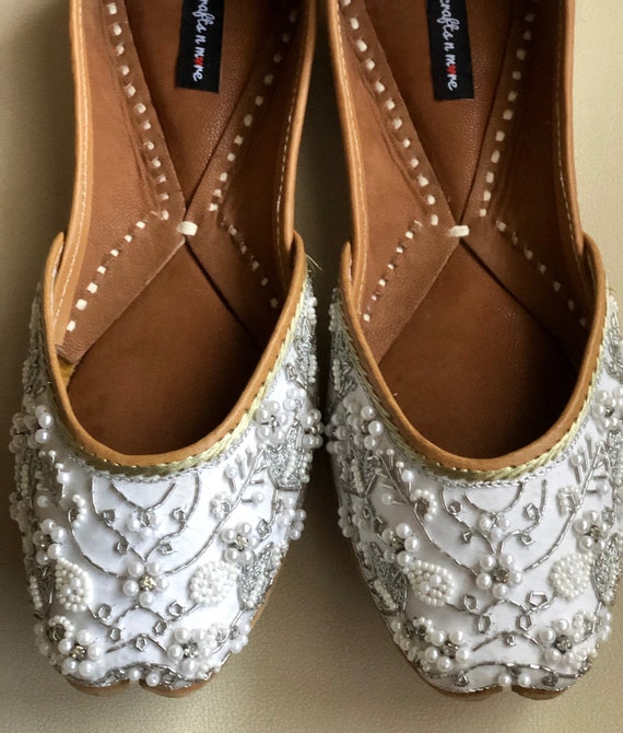 silver embellished shoes