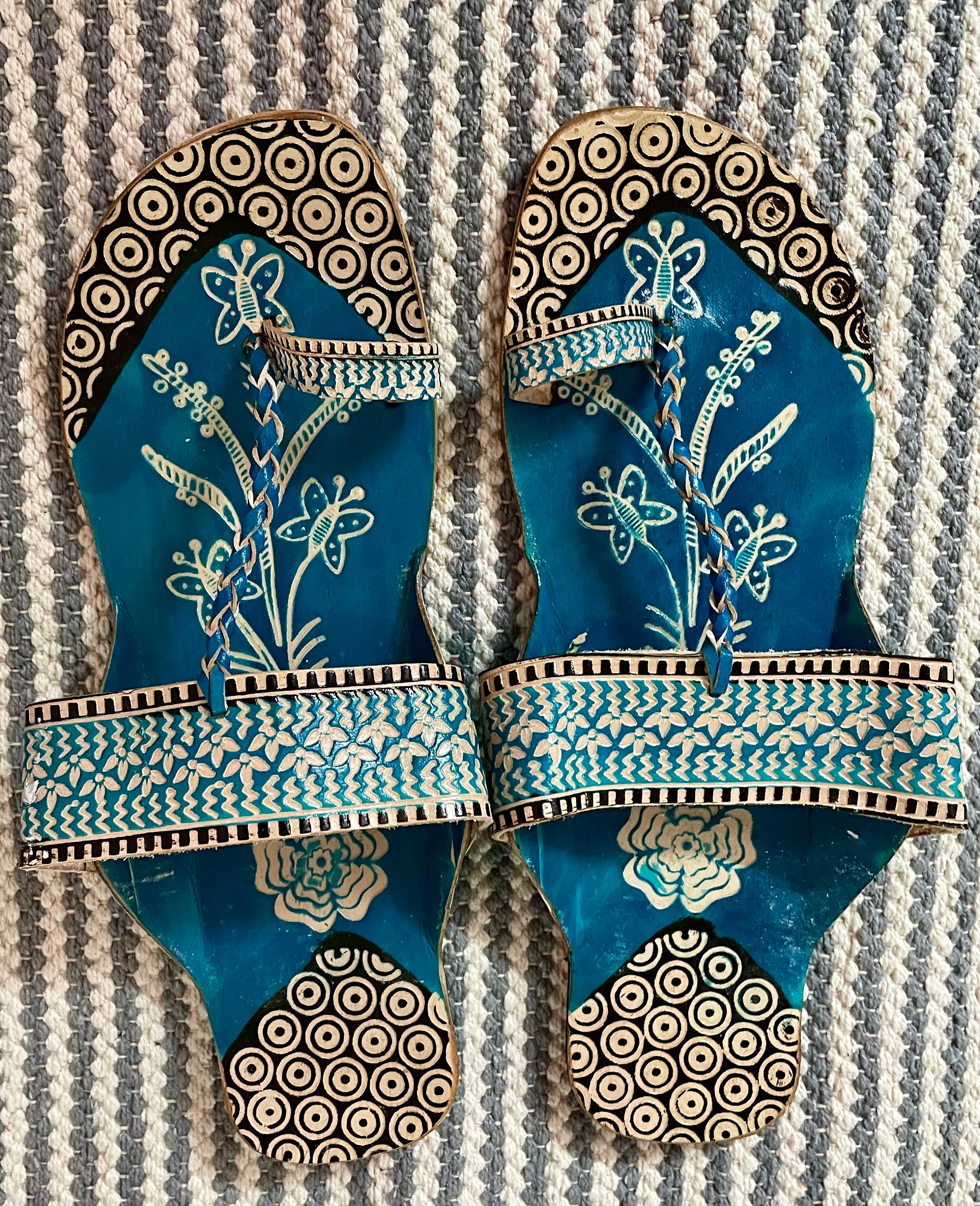 Sandali India Scarpe Natura Pelle Roman Hippie Retrò Vintage Chappels C - Foto 11