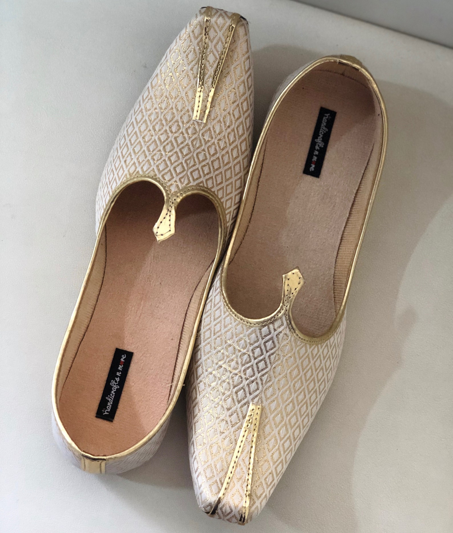 US 12.5 White and Gold Men Shoes Casual shoes for Men Etsy