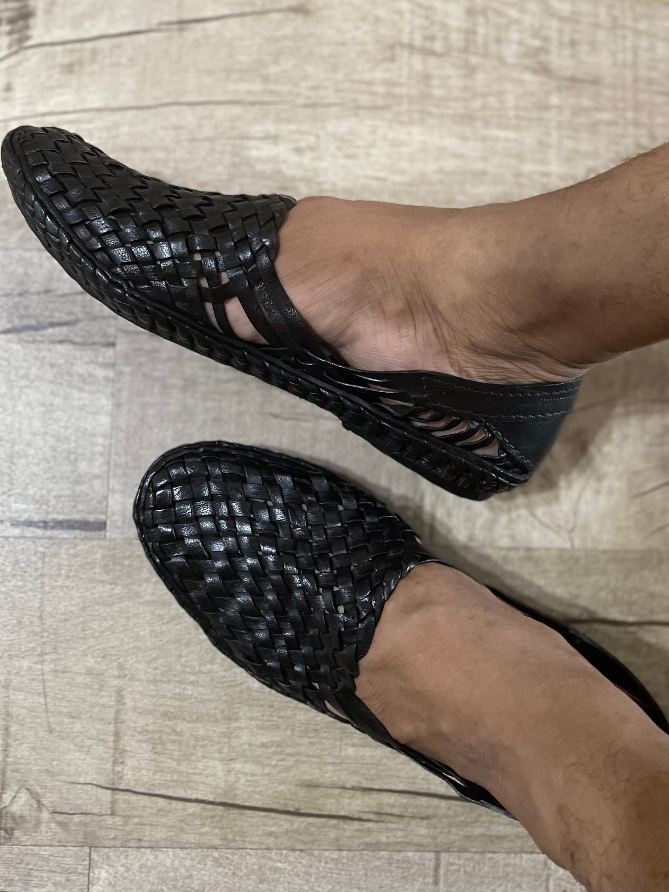 mens woven mules