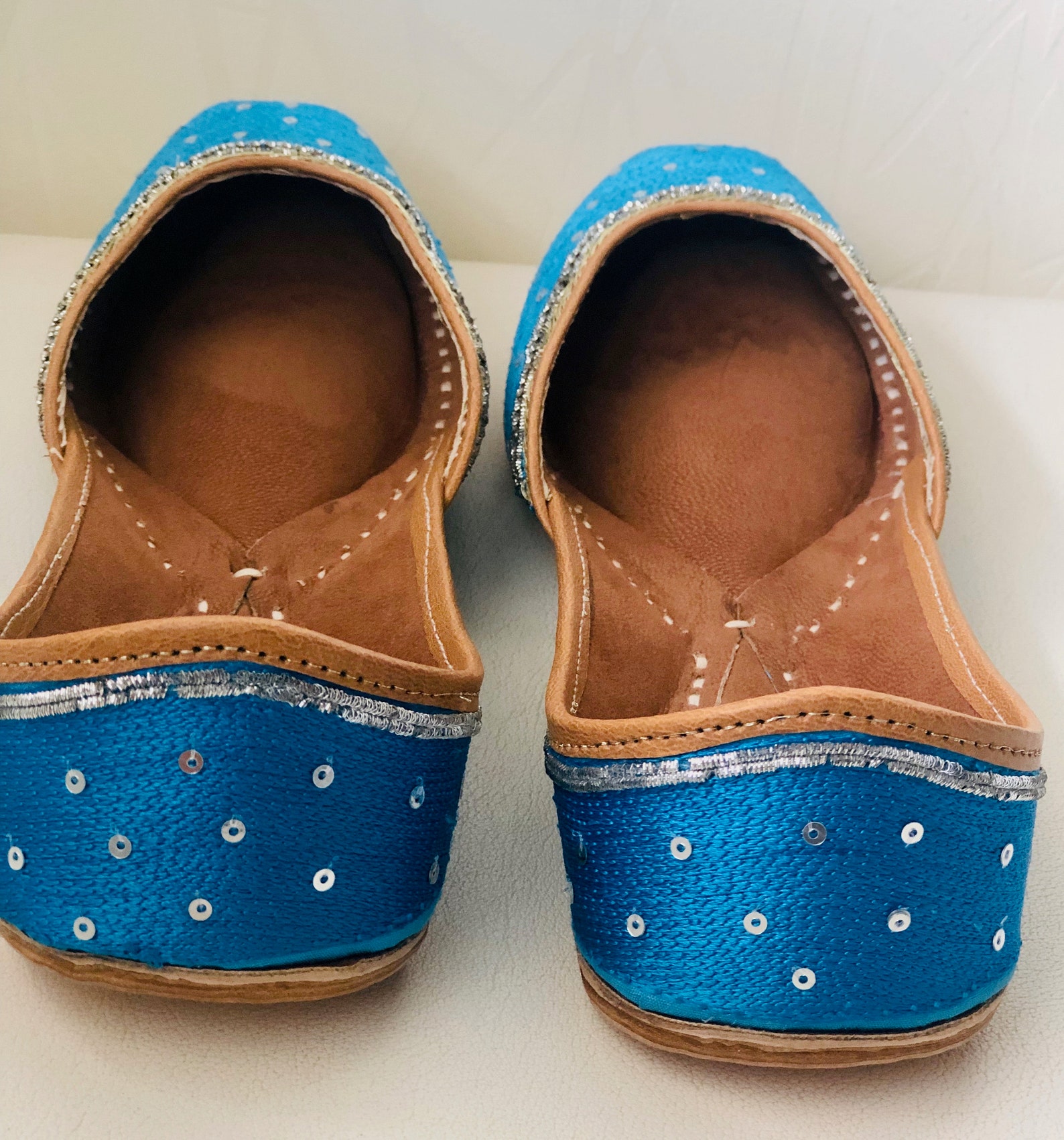 Blue Wedding Shoes Leather Women Shoes Blue Bridal Shoes Etsy