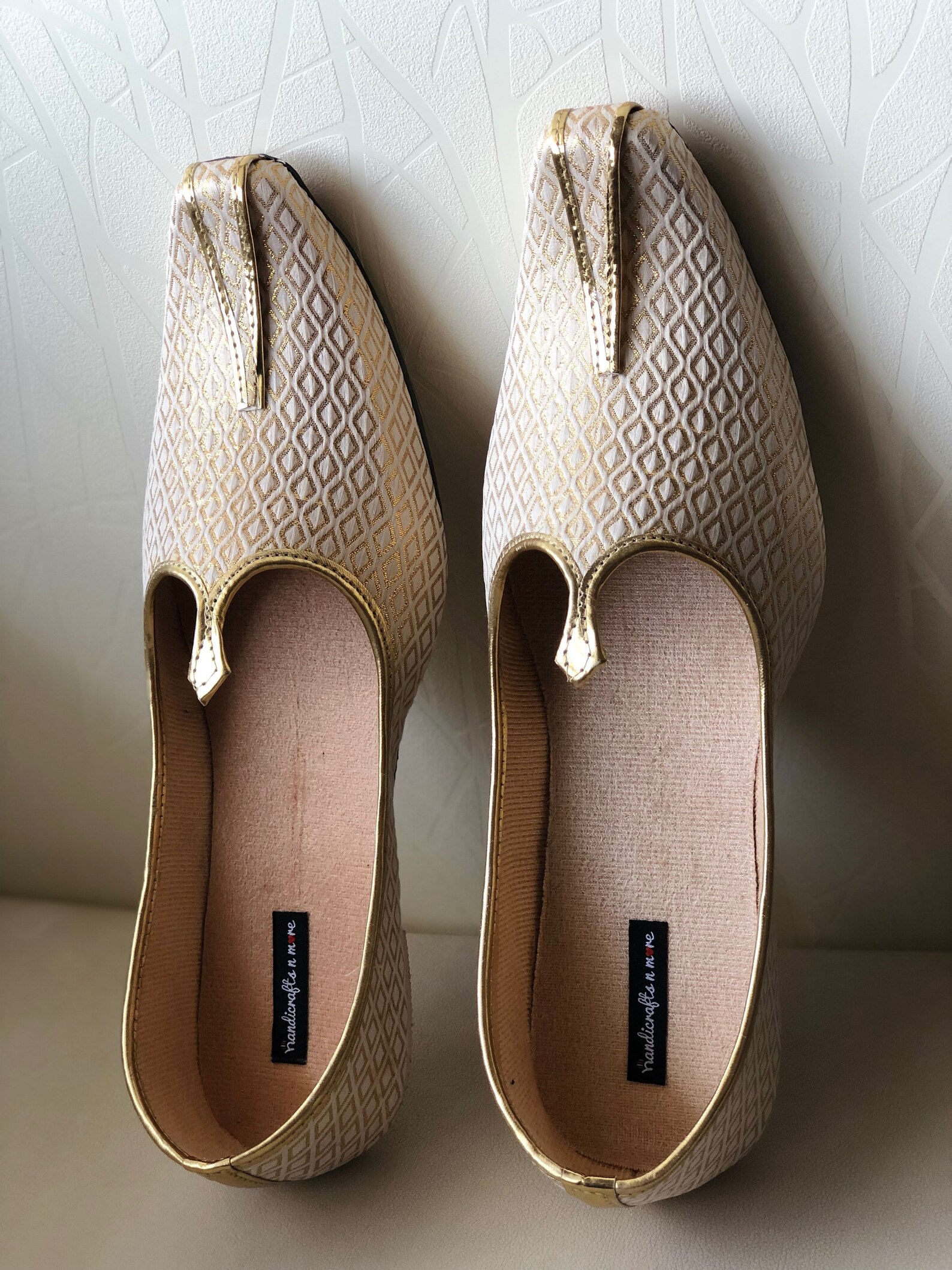 US 12.5 White and Gold Men Shoes Casual Shoes for Men Etsy