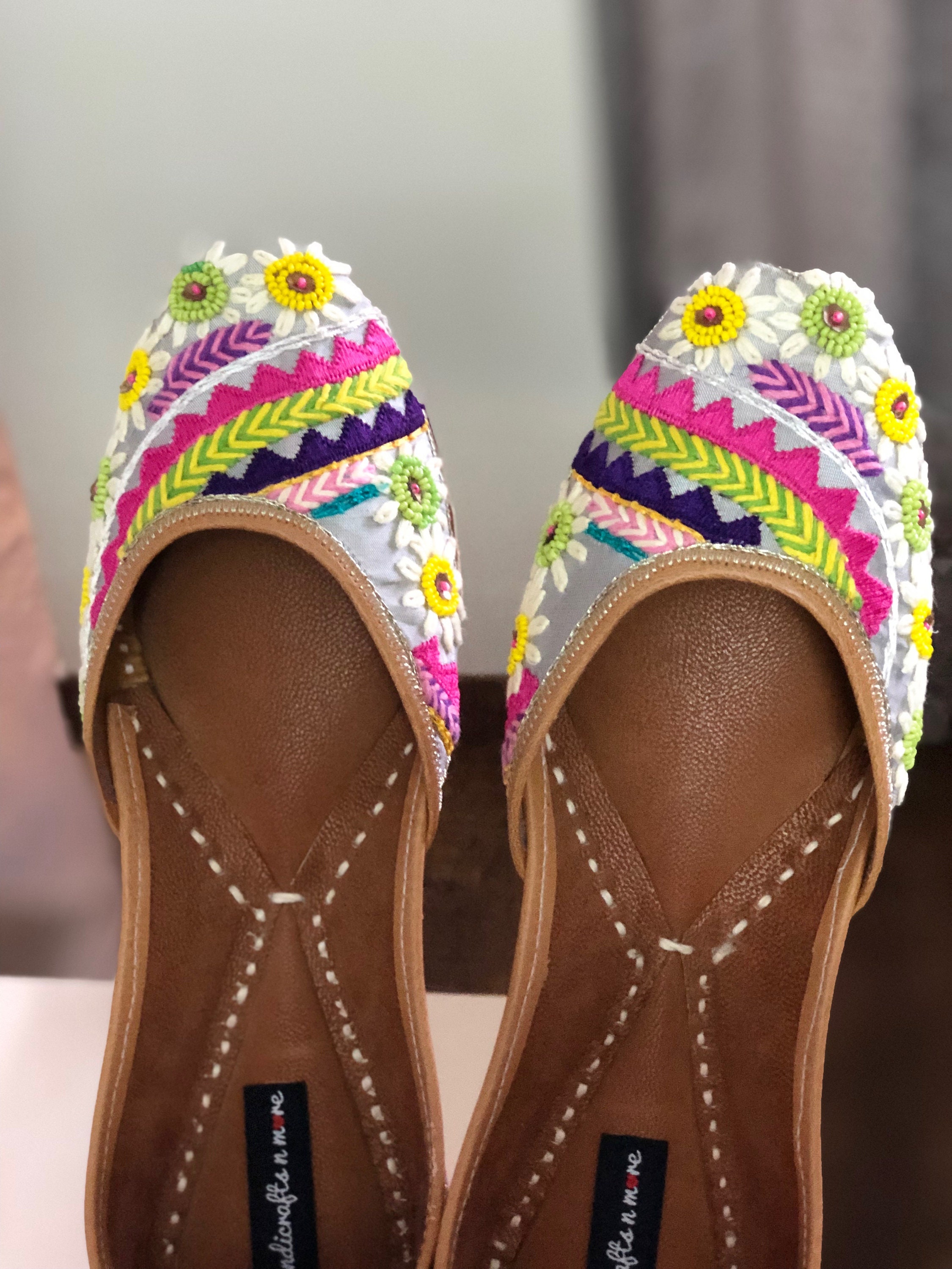 Grey Wedding Shoes Designer Jutti Bridal Footwear Colorful | Etsy