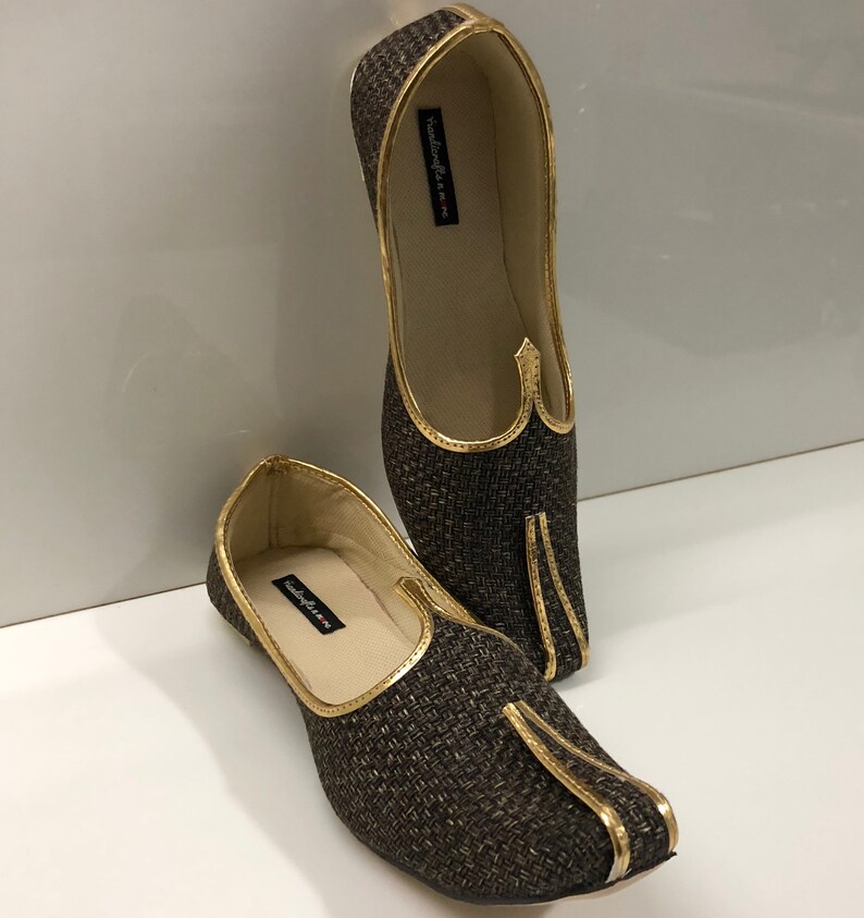 Khussa for Men Brown Mens Indian Wedding Shoes Brown