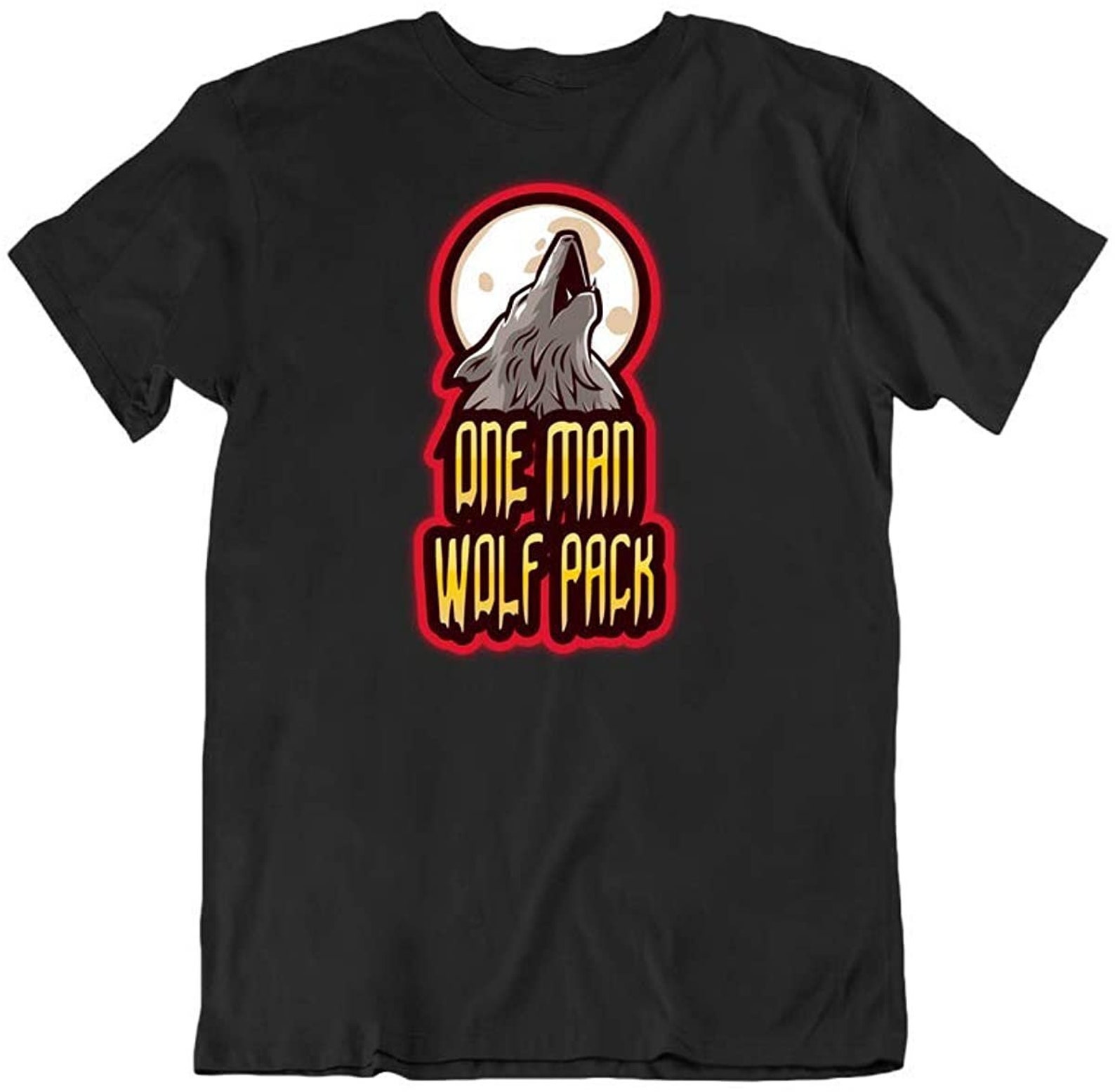 One Man Wolf Pack Funny Novelty Wolf Pop Culture Humor Design Etsy