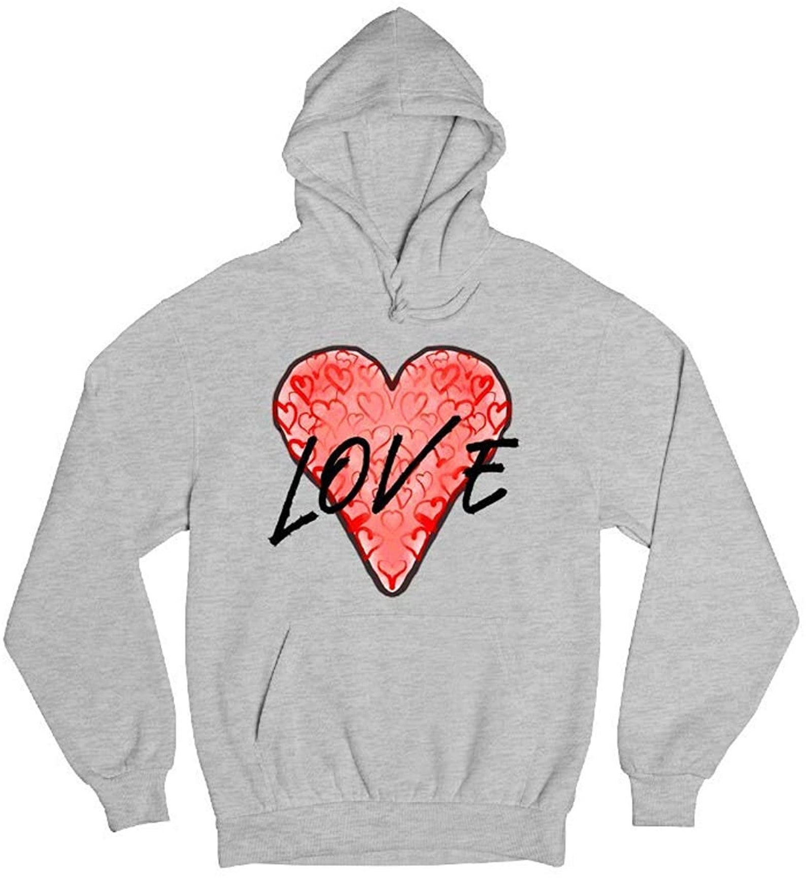 Love Heart Valentines Day Doodle Art Novelty Fashion Cotton | Etsy