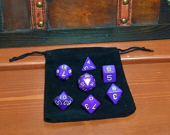 Purple Dungeons and Dragons Dice Set DND Dice box set D&D Dice box Polyhedral Dice Roll Playing Game dungeon master gift set