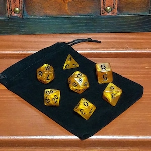 Caramel Dungeons and Dragons Dice Set DND Dice box set D&D Dice box Polyhedral Dice Roll Playing Game dungeon master gift set
