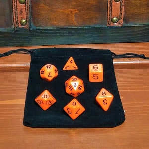 Orange Dungeons und Drachen Würfel Set DND Würfel Box Set D &D Würfel Box Polyeder Würfel Rolle Spiel Dungeon Master Geschenk-Set