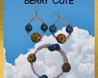 Set di orecchini e bracciale Berry Cute