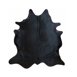 Brasilianisches Rindsleder Schwarz ≈ 150x150cm
