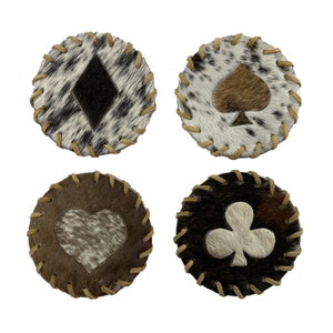 Cowhide Coasters (set of 4)