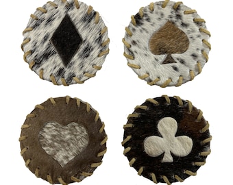 Cowhide Coasters (set of 4)