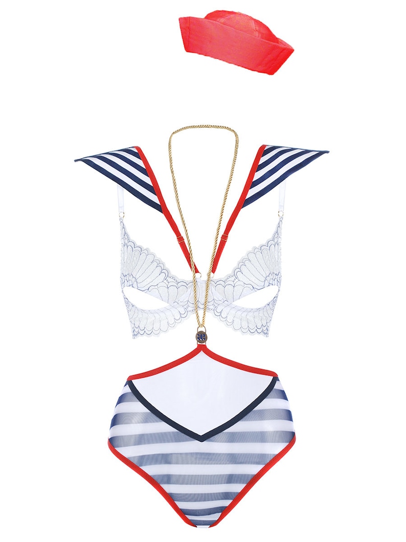 Lingerie Erotic Sailor Girl Costume Sexy Lingerie Cosplay Etsy