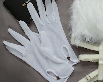 Accesorios BDSM Guantes de malla Accesorios de malla transparente para ella Guantes con escudo Guantes de lencería de malla Accesorios transparentes para juegos de rol