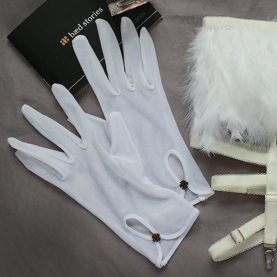 BDSM Accessories Mesh Gloves Sheer Mesh Accessories for Her Gloves with Shield Mesh Lingerie Gloves Sheer Accessories for Role Play