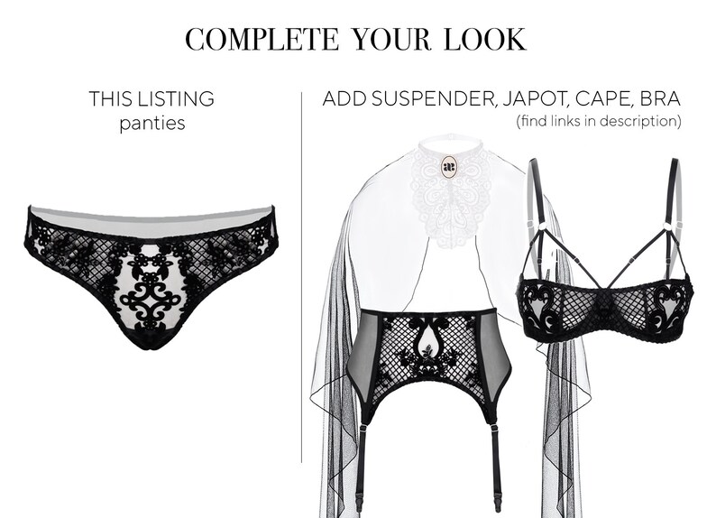 Lace Panties See Through Black Panties Erotic Thong Judge Etsy