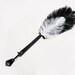 Feather tickler wand for French Maid Leather riding spanking crop Handmade  Adult kink toy black from baed stories BDSM costumes accessories 