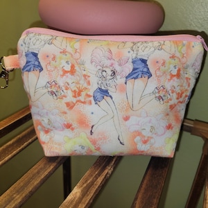 Magical Moon Girl Inspired Makeup Bag Set: Kawaii Anime Accessory Organizer.