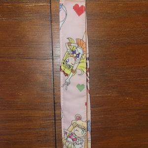 Magical Girl Key Fob Wristlet – Anime-Inspired Fabric Keychain | Kawaii Key Wrist Strap | Handmade Gift for Anime Fans | Cute Key Holder