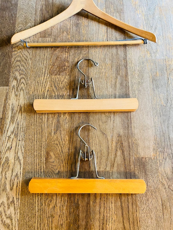 50s vintage wood hanger made in usa 5本 Unbranded Wooden 1950s Vintage Clothes Hangers for sale | eBay