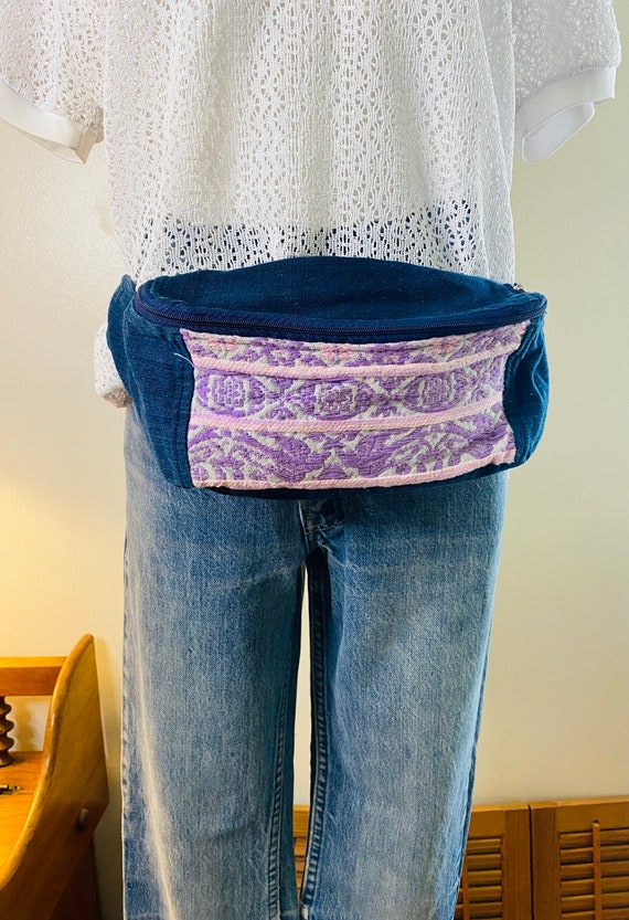 Female Trends Denim Jeans Paillette Pockets Waist Bag Lady Winter Fashion  Travel Everyday Stylish Fanny Pack Pouch Crossbody Bag