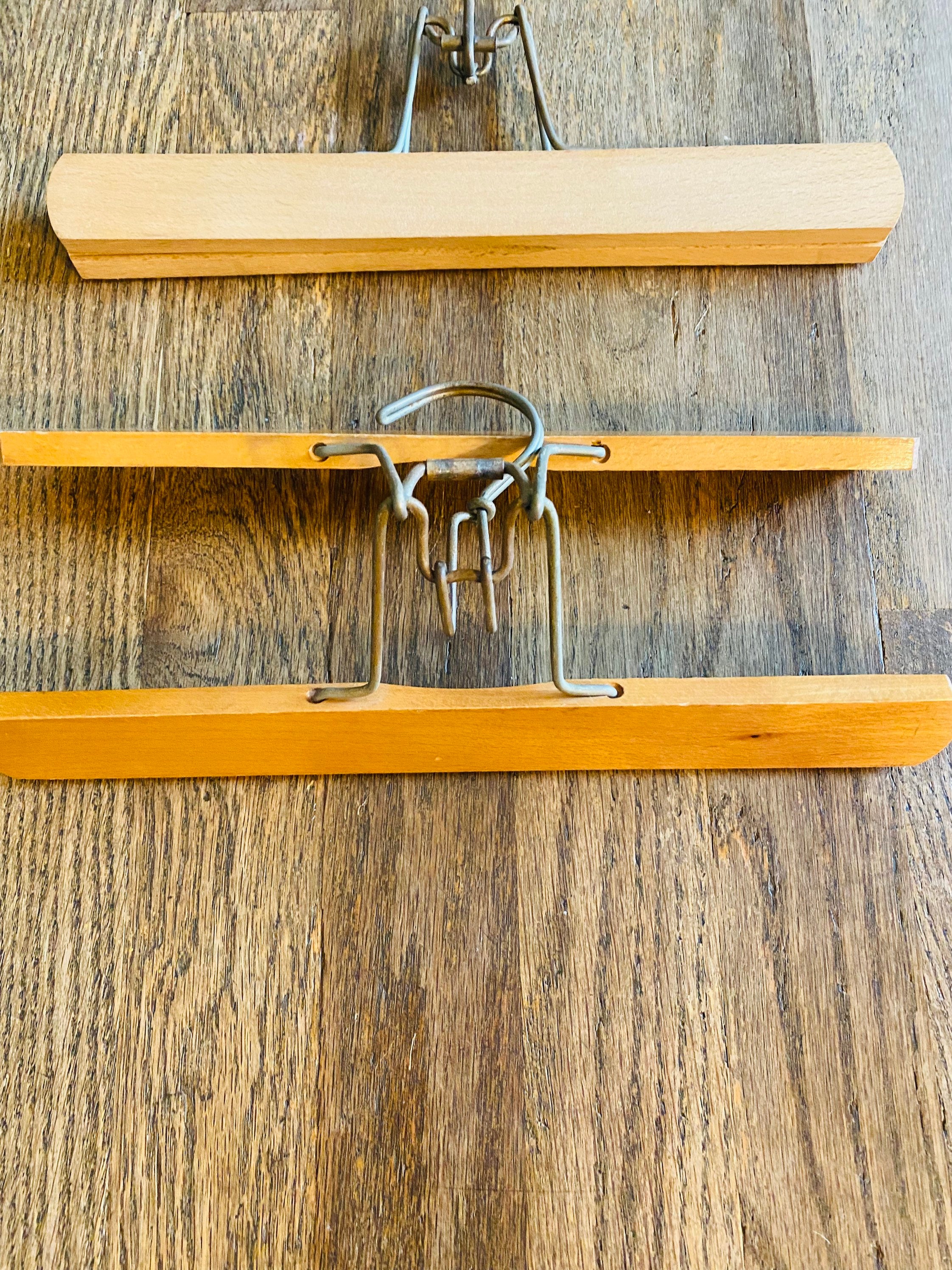 Vintage Wood Hangers, Vintage Suits/pants Hangers, Vintage