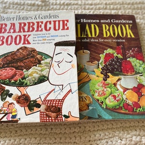 Vintage B H & G Cookbooks, Barbecue Book and Salad Book