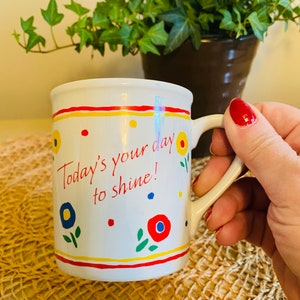 Vintage Hallmark “Your Day To Shine” Mug, 1986, Made in Korea