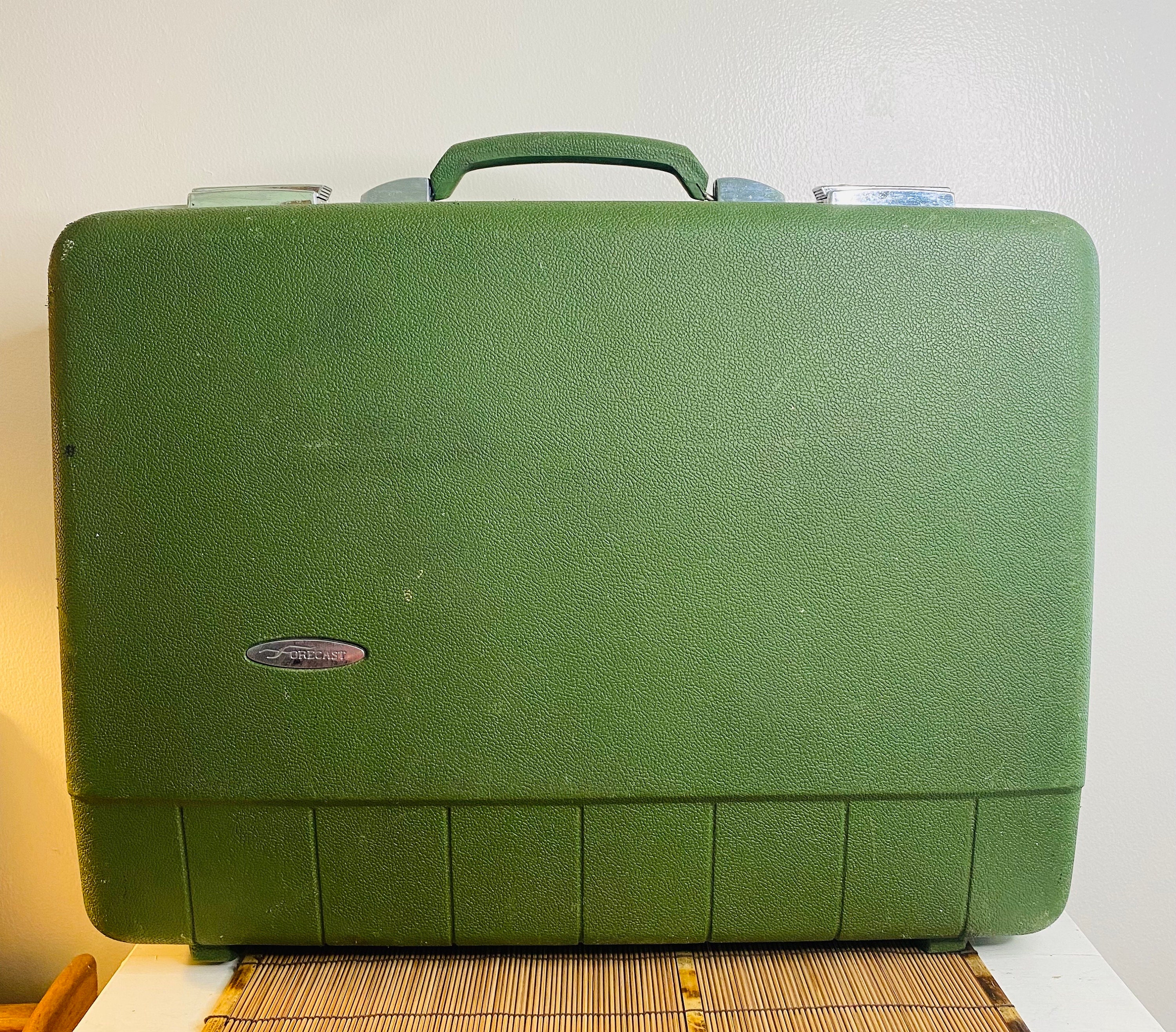 Vintage Suitcase/Luggage, Retro Green, Forecast by Sears, Travel Case