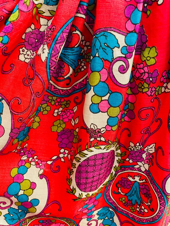 Vintage Maxi Dress, Psychedelic Jewel Tone Skirt,… - image 5