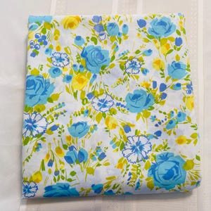 Vintage Floral Flat Sheet, Whimsical Floral Design, Multicolored Pastel, Shabby Chic