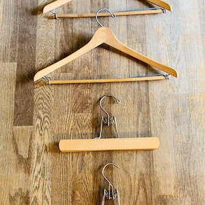 Vintage Wood Hangers, Vintage Suits/Pants Hangers, Vintage Industrial