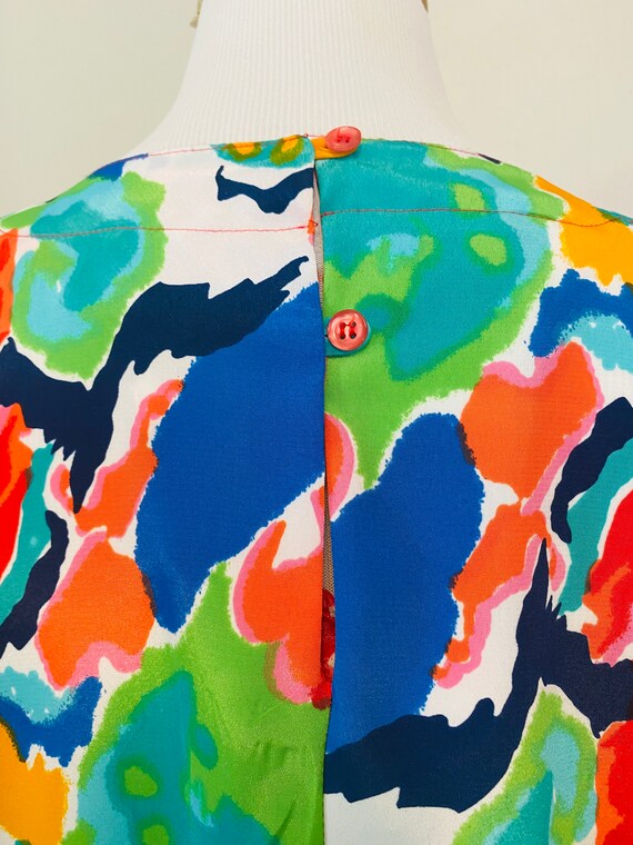 Vintage 1980’s Abstract Polyester Blouse, Nicola,… - image 5