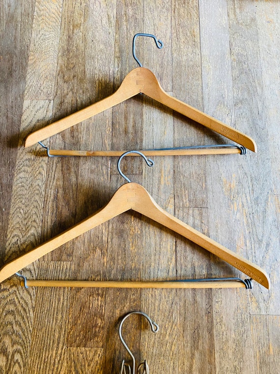 Vintage Wood Hangers, Vintage Suits/pants Hangers, Vintage