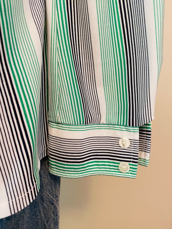 Vintage Blouse, Striped 70’s Wing Collar Women’s … - image 6