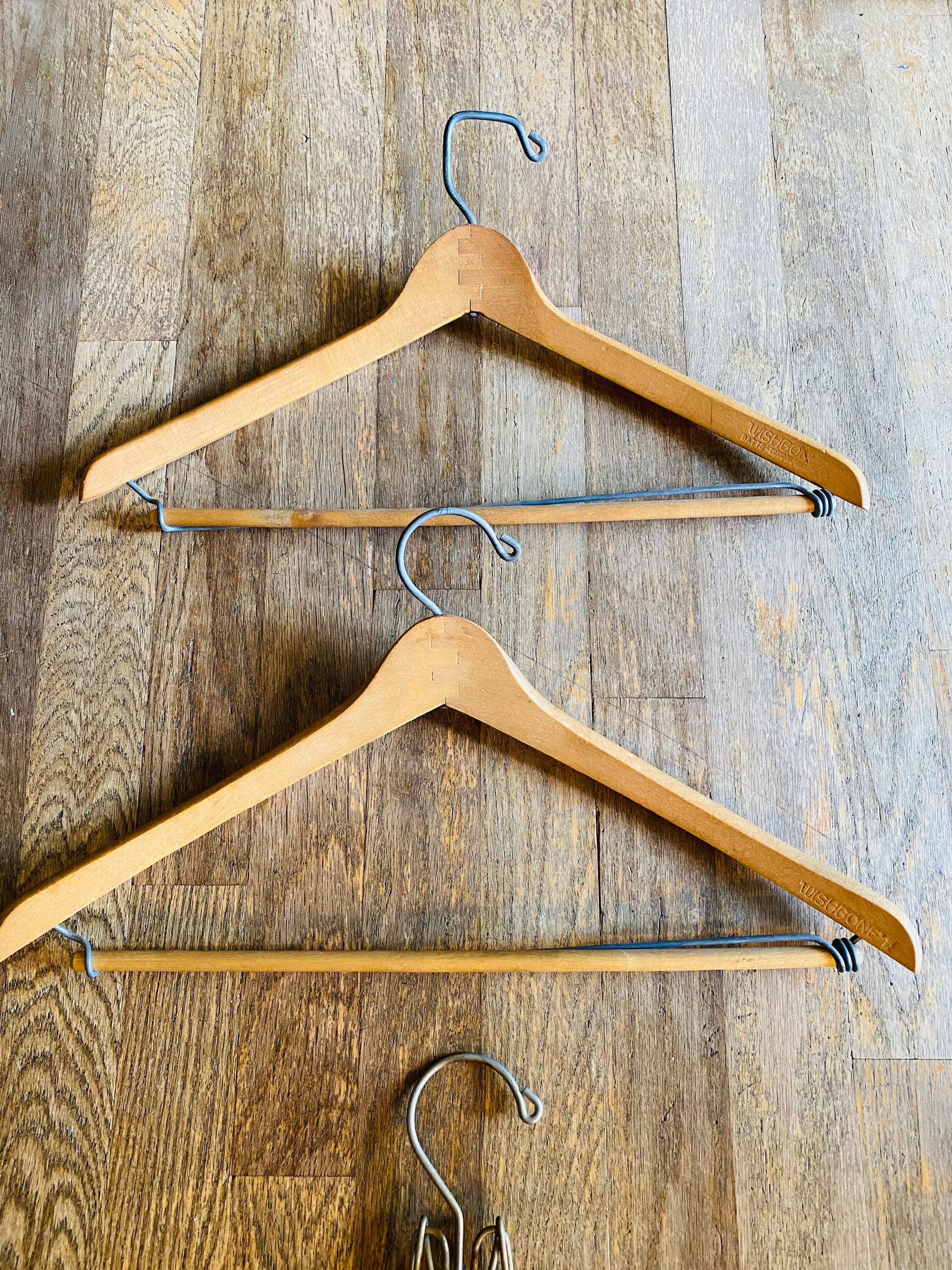 Vintage Wood Hangers, Vintage Suits/pants Hangers, Vintage