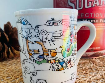 Vintage  Christmas Mug, Toscany Collection, Made in Japan