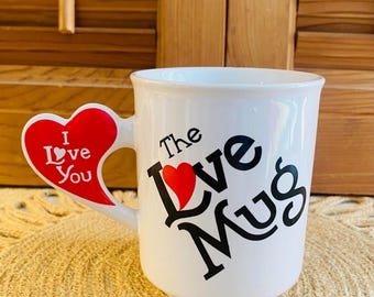 Vintage “The Love Mug”, Valentines Mug, Made in Korea