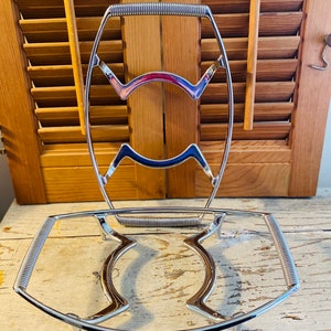 Vintage Corning Ware Chrome Trivets, Casserole Holders,  Chrome