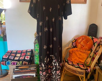 Vintage  Plus Size 1990’s Summer Dress, Two Twenty Collection,  Boho Floral  Print, Size 22W