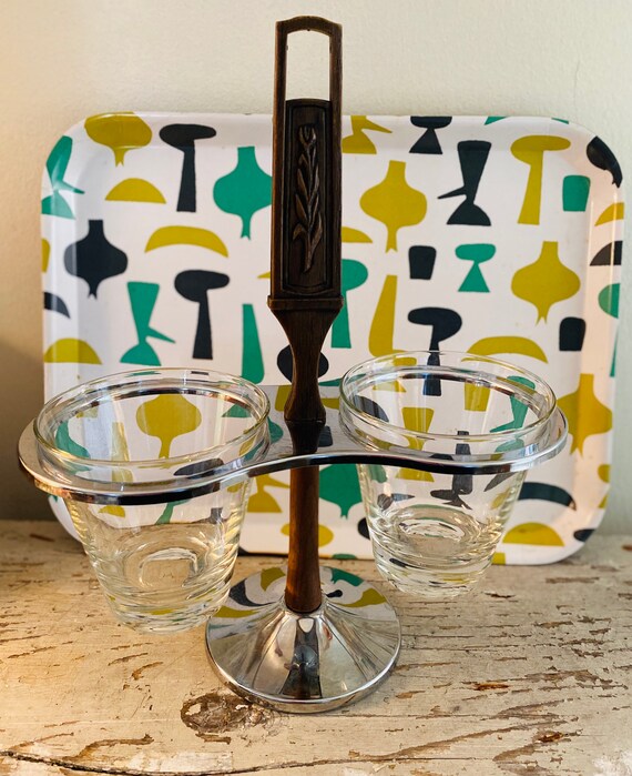 Vintage Condiment Caddy Retro Barware Etsy