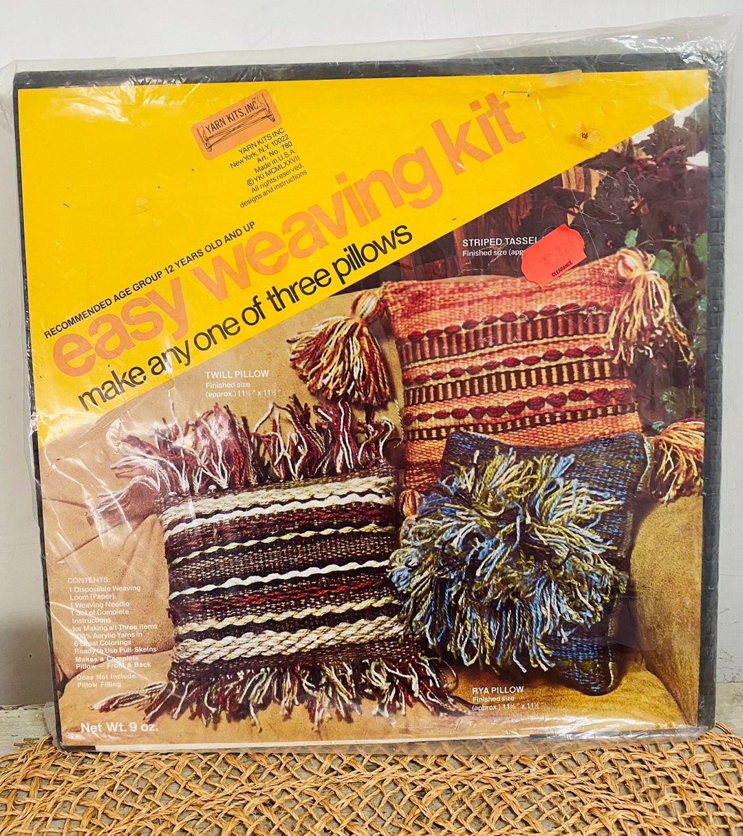 Vintage Pillow Cover Weaving Kit 1970s Pillow Cover Weaving Etsy