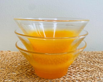 Vintage Blendo Dip/Snack Bowls, Orange Hombre, Set of Three