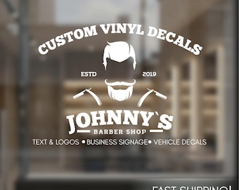 Custom Business Logo Decal for Storefront Window, Personalized Company Name Vinyl Sticker, Outdoor Shop Sign, Business Door Lettering